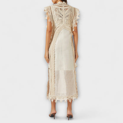 Mira - Vevd Hult Organza Maxi Kjole
