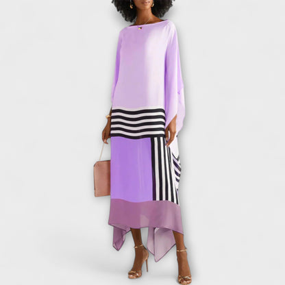 Elenora - Geometrisk kaftan med lommeutskjæring