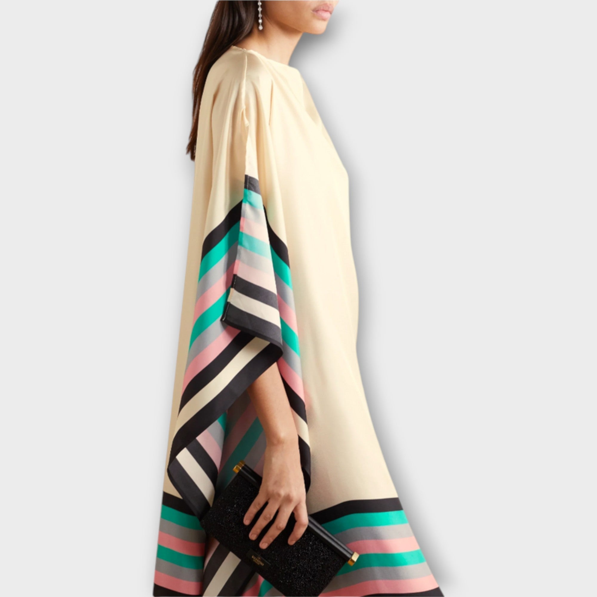 Elenora - Geometrisk kaftan med lommeutskjæring