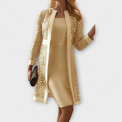 Runa - Elegant To-delt Blondekjole