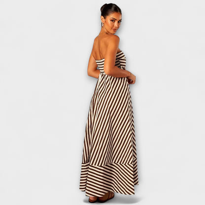 Nattlig Sjarm Ruffle Maxi Kjole