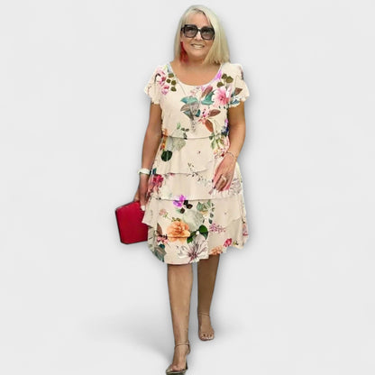 Lillian - Blomster Eleganse Kjole