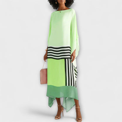 Elenora - Geometrisk kaftan med lommeutskjæring