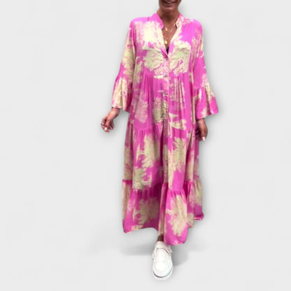 Nerina - Elegant Blomstrete Maxi Kjole