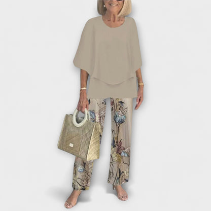Rosamund - Moderne Sett med Komfortabel Bluse og Bukser