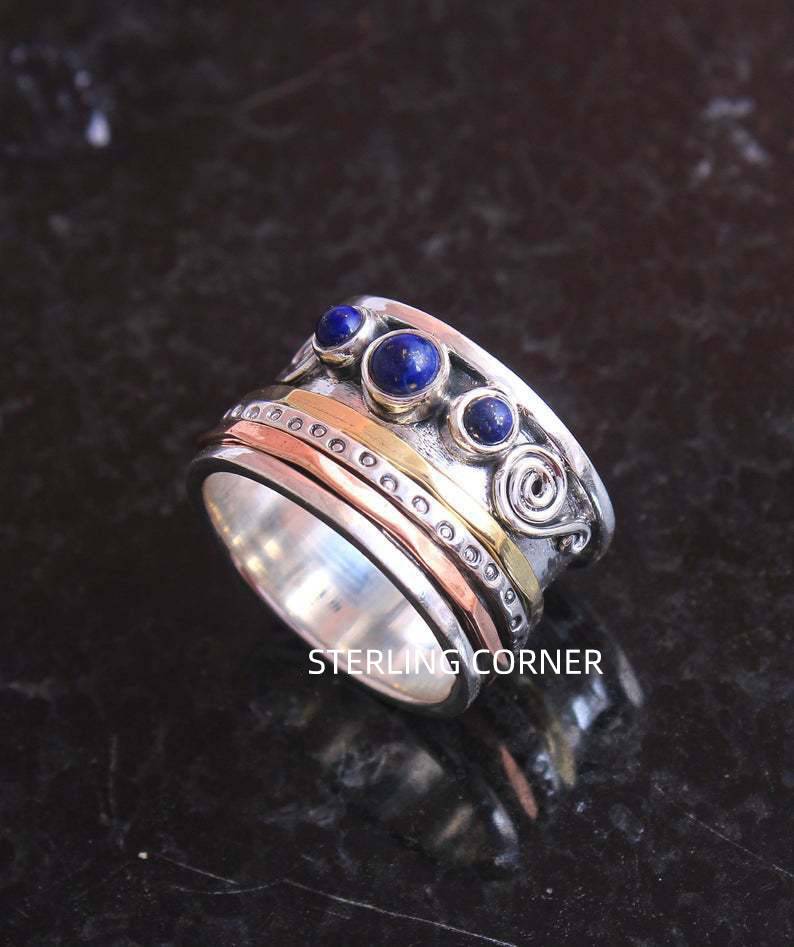 Bohemsk Safir Meditasjonsring