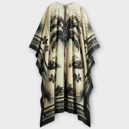 Melissa - Ekstra stor Flamingo Print Kaftan Maxi Kjole