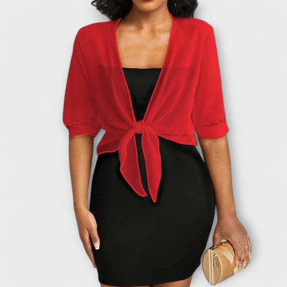 Olivia - Bluse med Åpen Front
