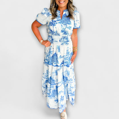 Eliza - Tidløs Toile Maxi Kjole