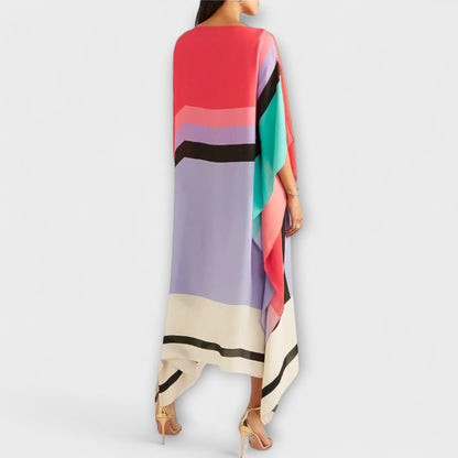 Elenora - Geometrisk kaftan med lommeutskjæring