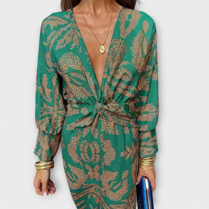 Oriana - Elegant Kjole med Lange Ermer