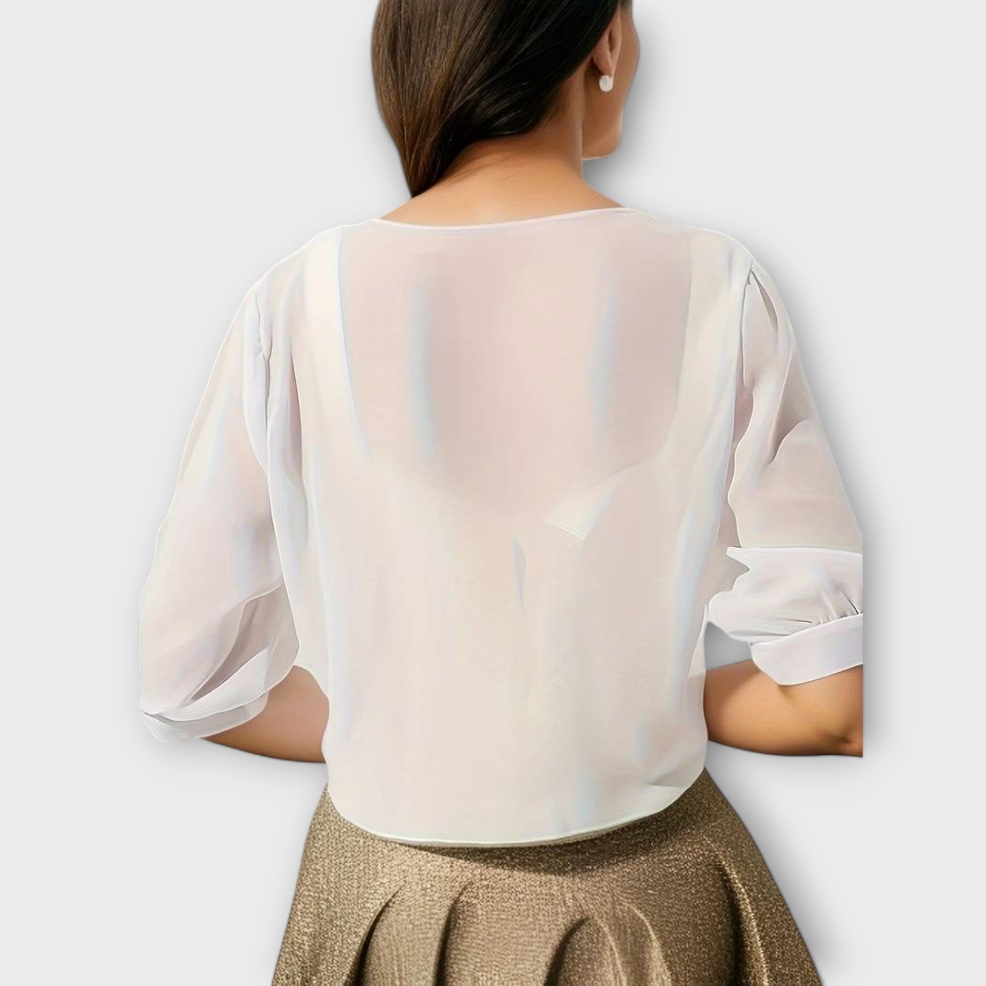 Olivia - Bluse med Åpen Front