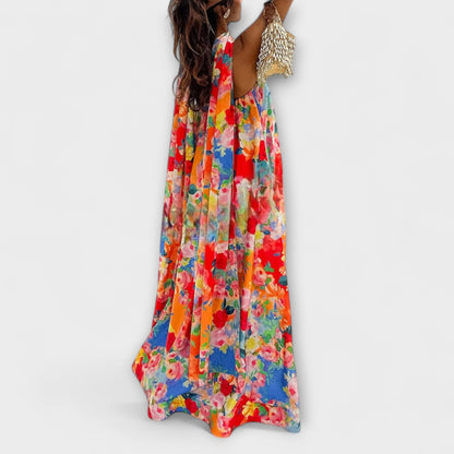 Harlow - Off-Shoulder Blomstrete Maxi Kjole