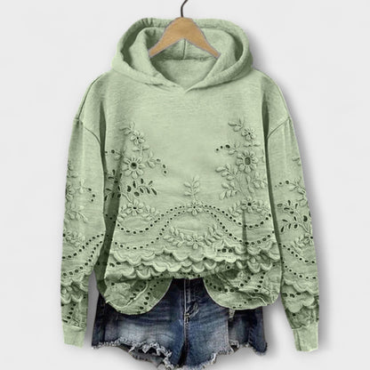 Grace – Vintage hettegenser med blomstertrykk
