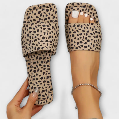 Flate Tøfler med Leopardmønster