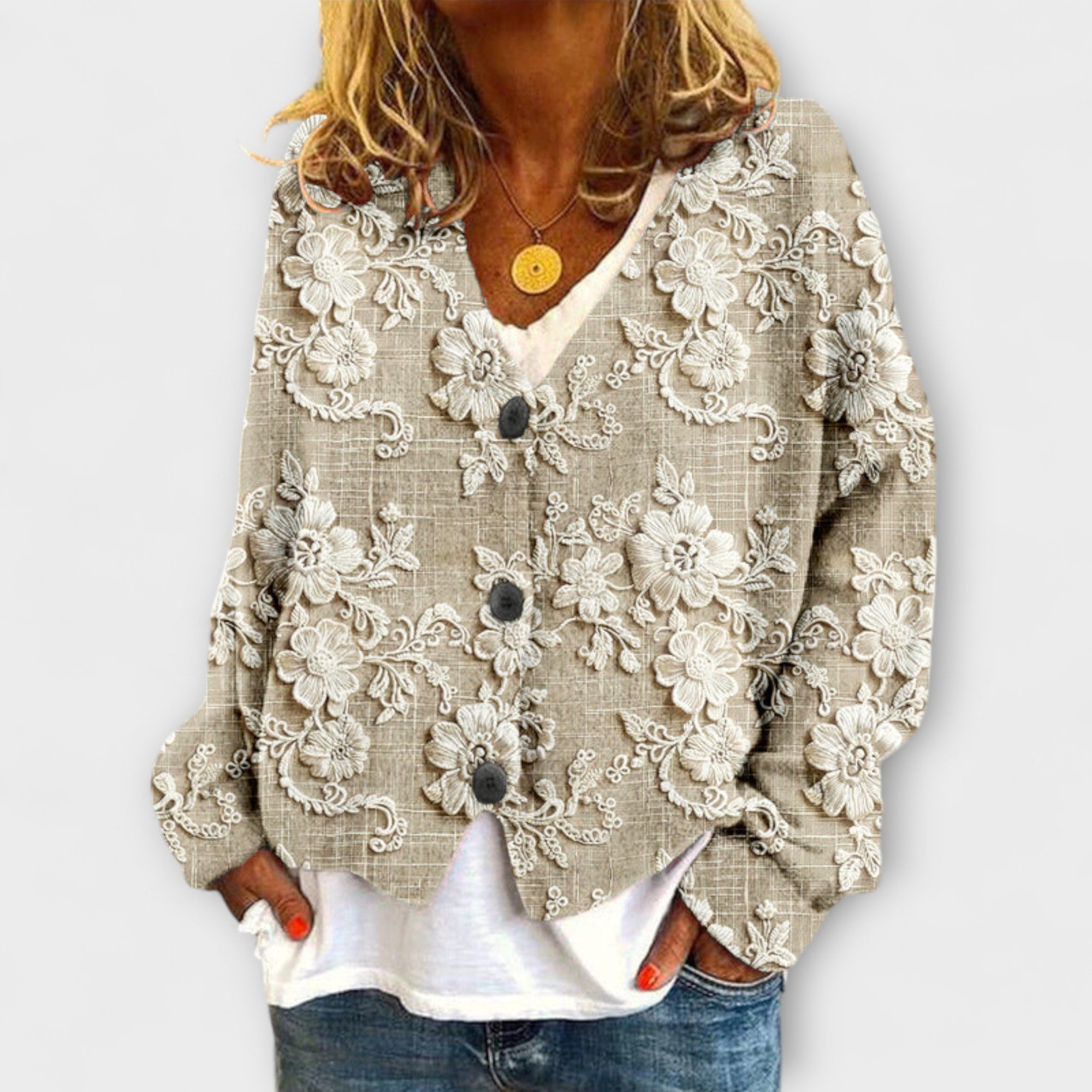Stella - Blomsterprydd Cardigan