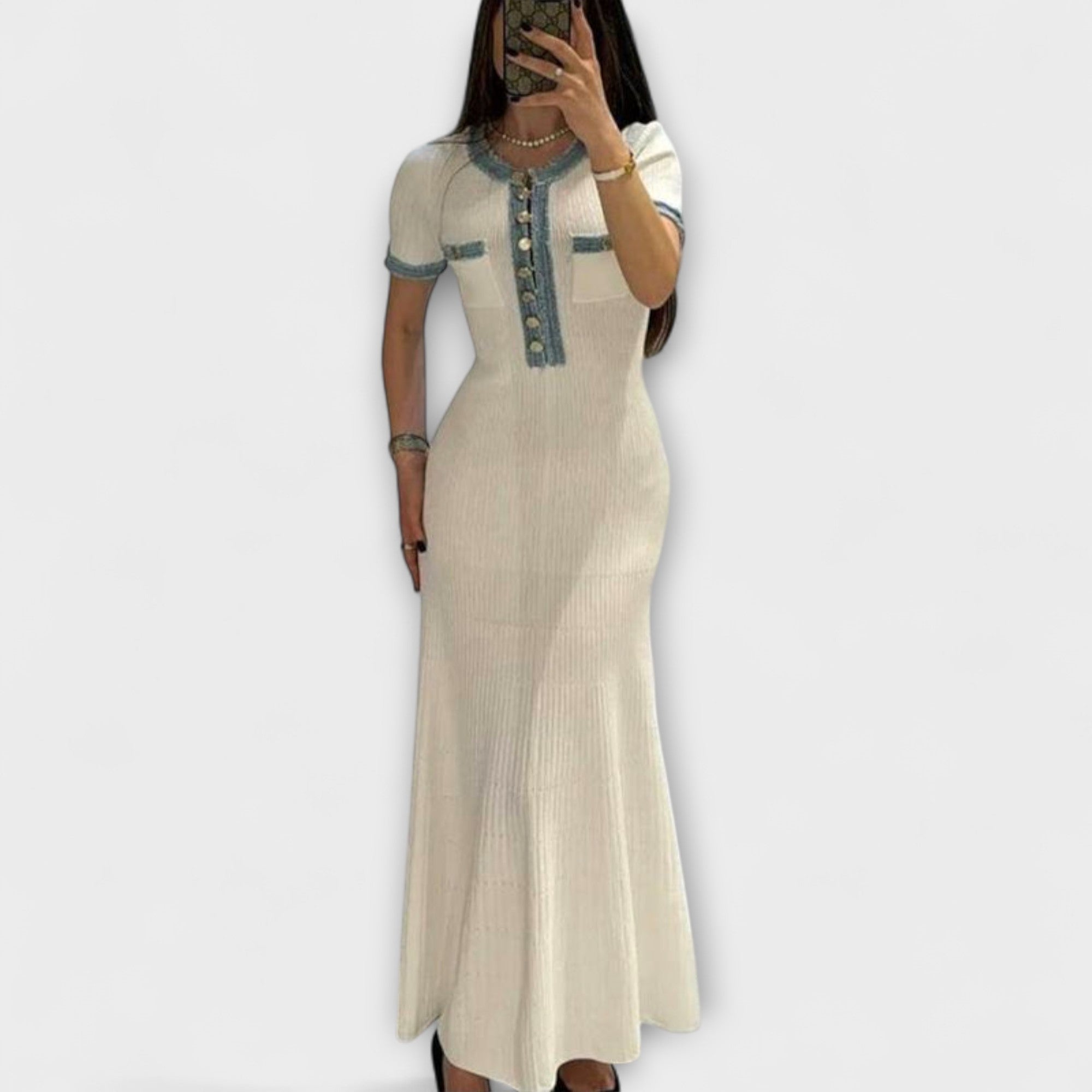 Alecia - Strukturert Maxi Kjole