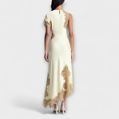 Margaret - Maxi Kjole med Satin og Blonder