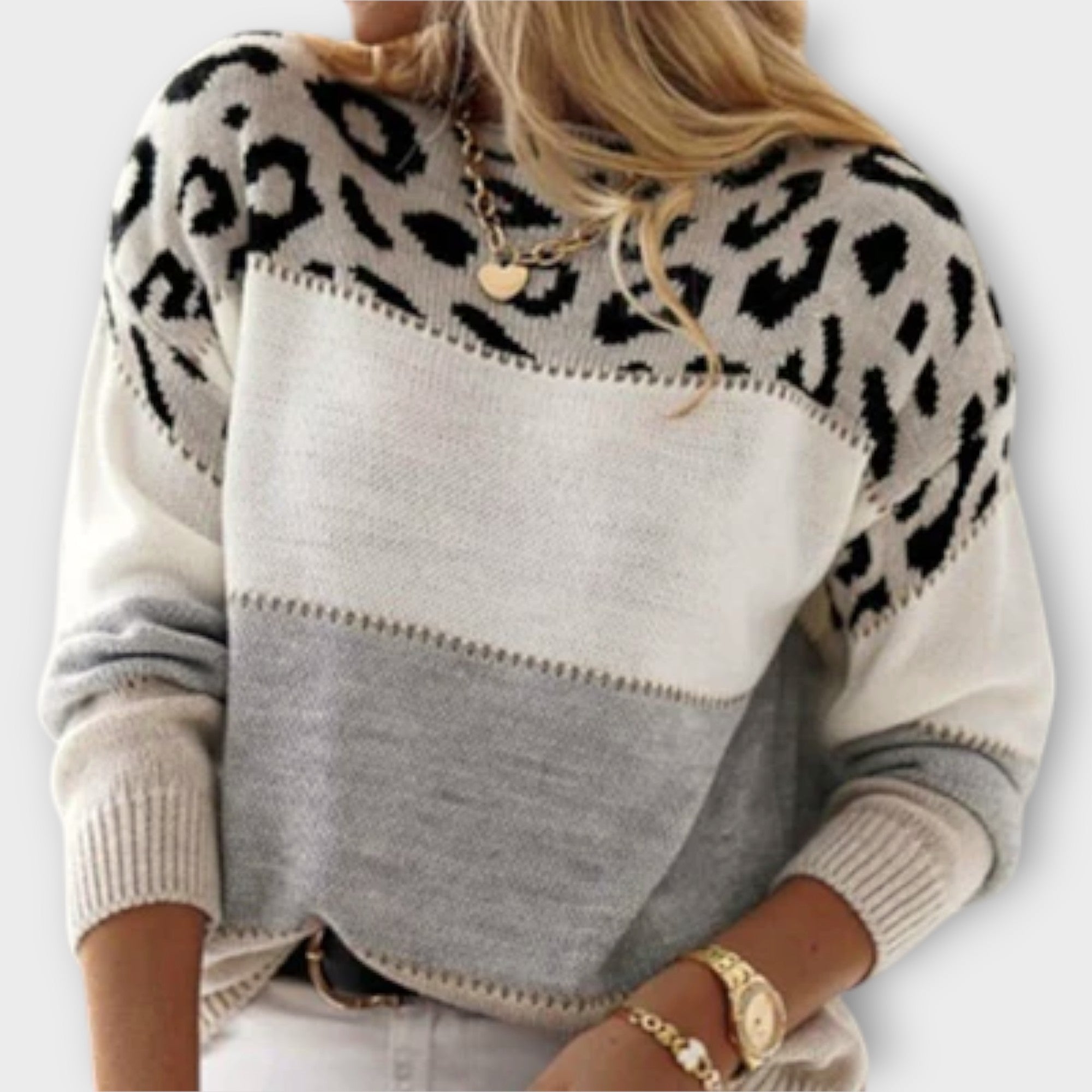 Cheyenne - Uformell Genser med Leoparddesign