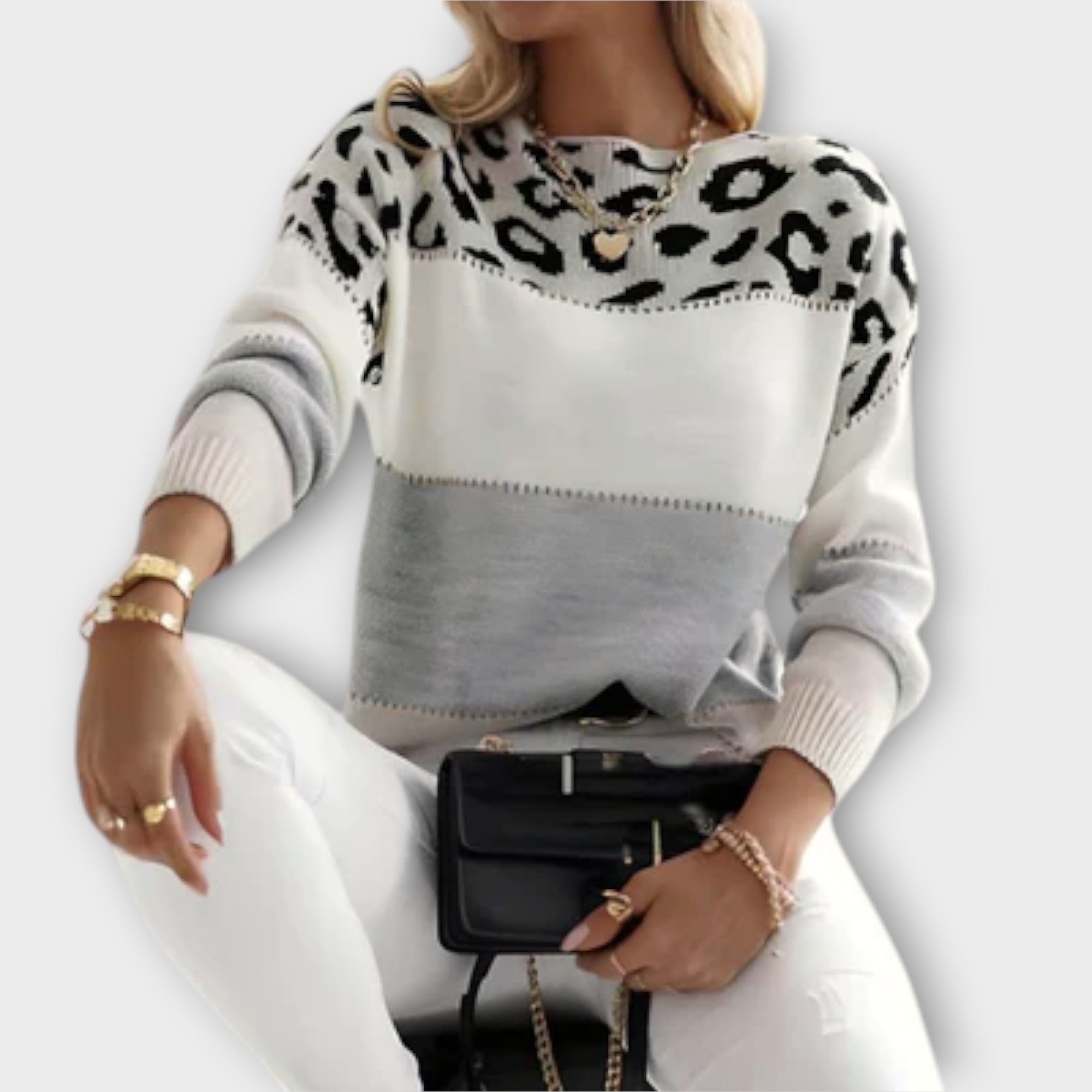 Cheyenne - Uformell Genser med Leoparddesign