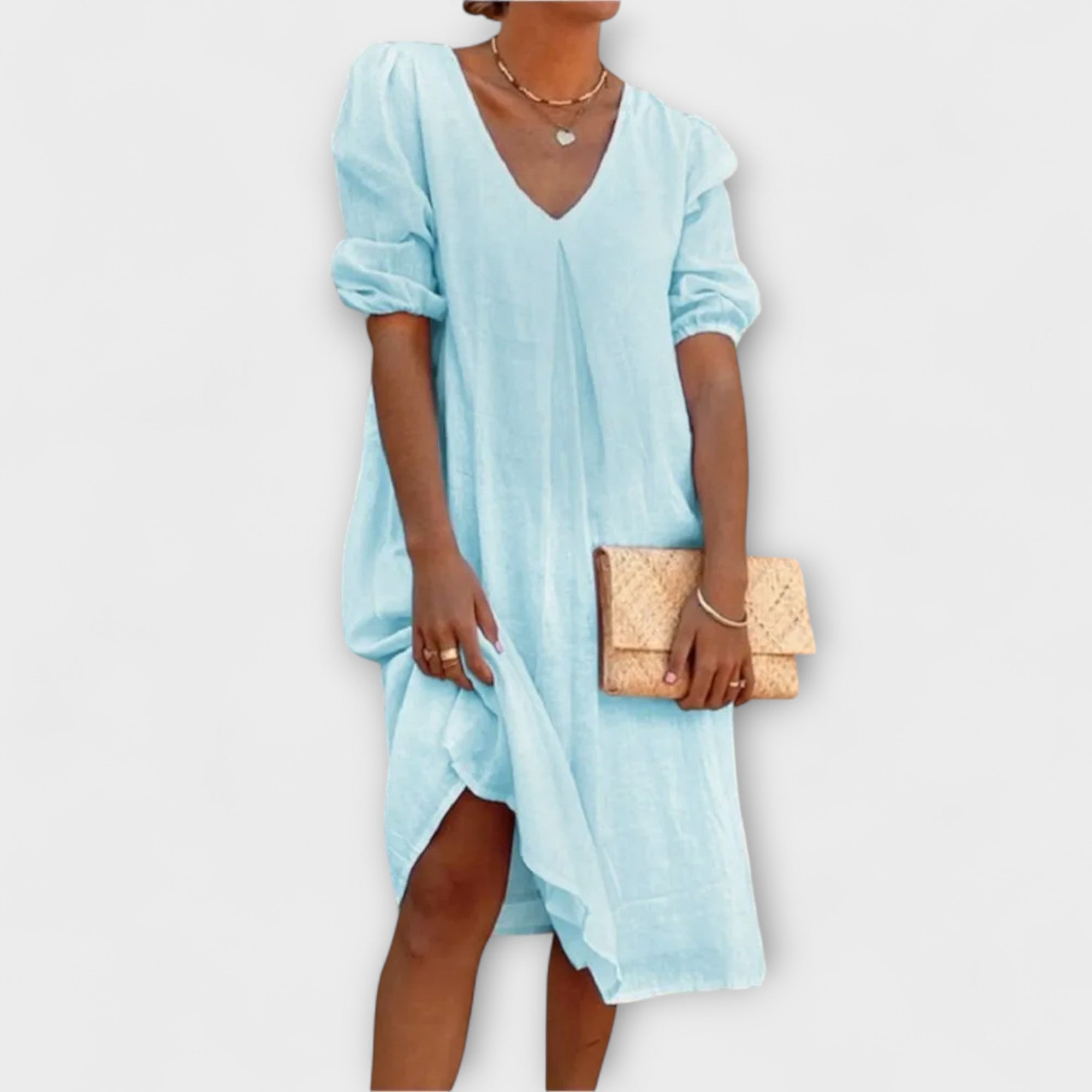 Fanny - Elegant Sommerkjole med Heklede Detaljer