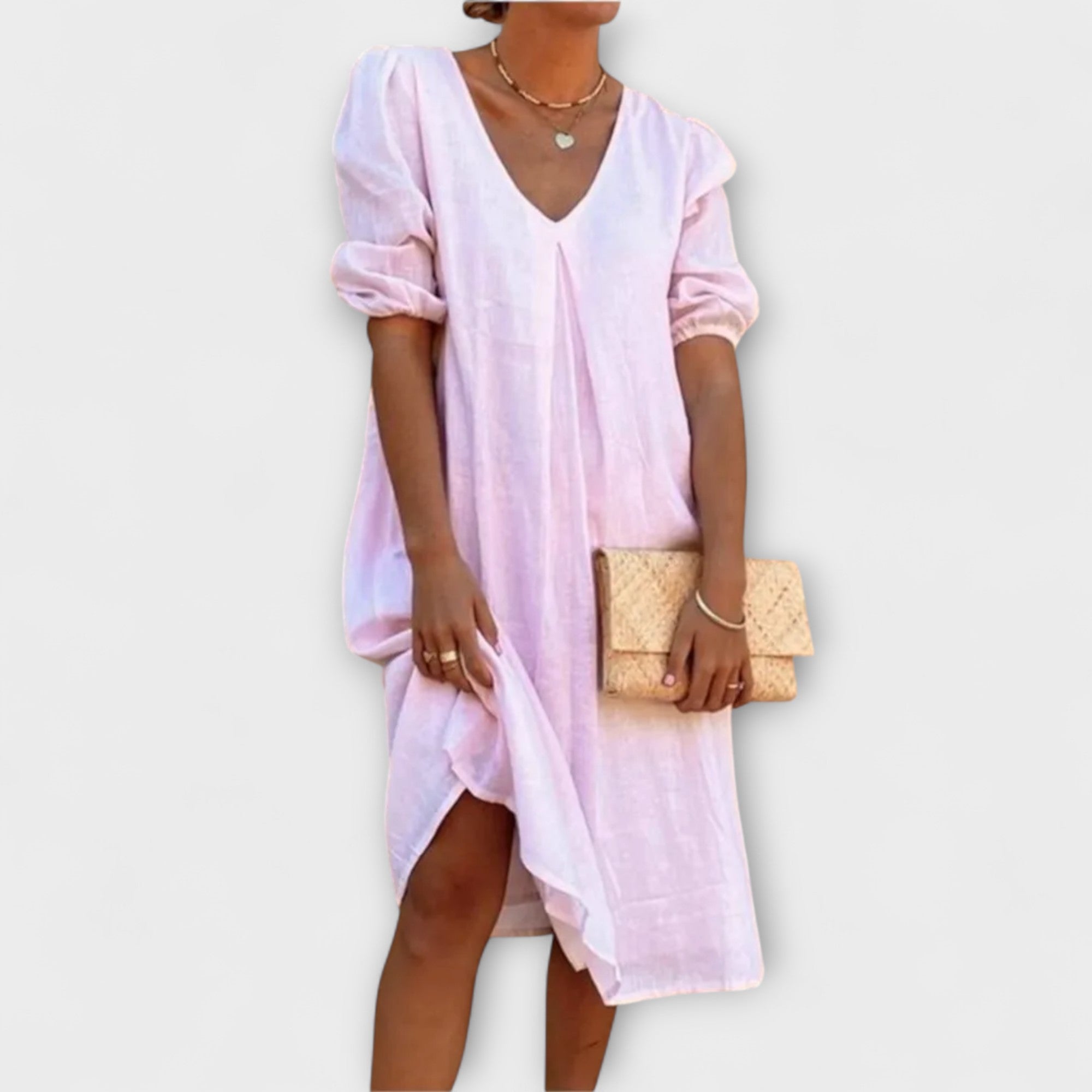 Fanny - Elegant Sommerkjole med Heklede Detaljer