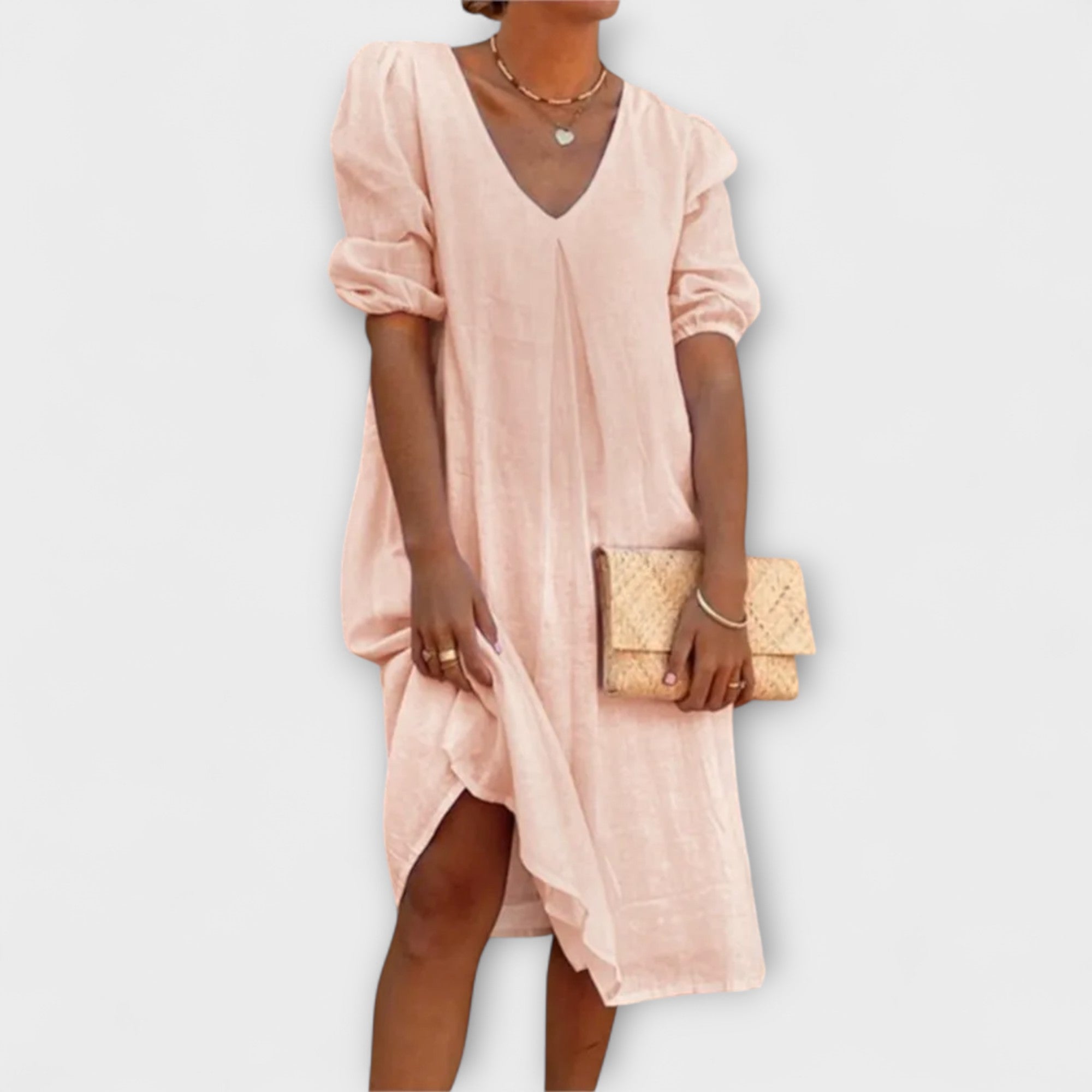 Fanny - Elegant Sommerkjole med Heklede Detaljer