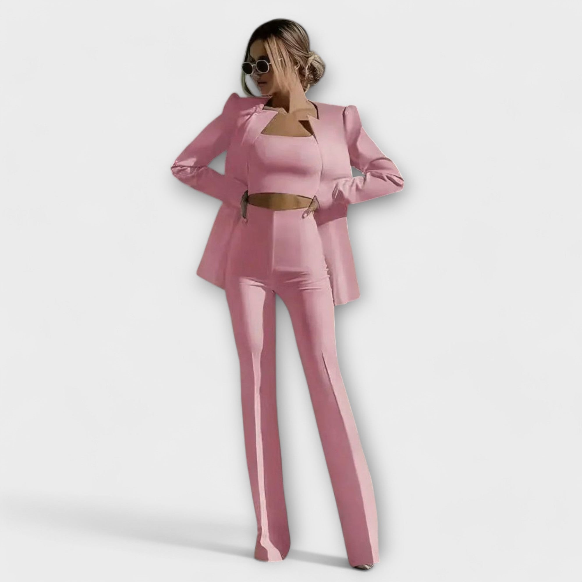 Selina - Stilig 3-delt Sett (Blazer, Topp, Bukser)
