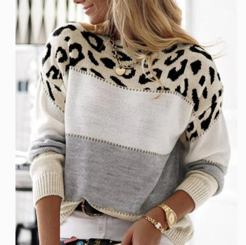 Cheyenne - Uformell Genser med Leoparddesign