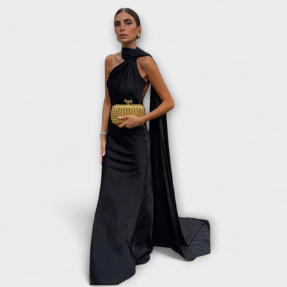 Stilig Off-Shoulder Halter Maxi Kjole