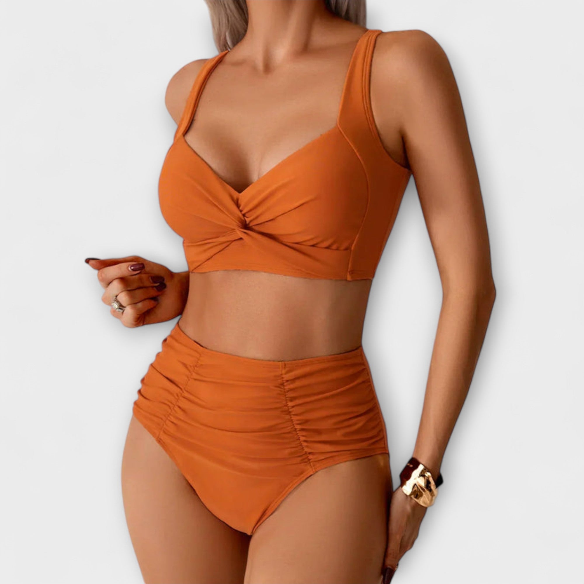 Zoe - Rynket Bandeau Badedrakt