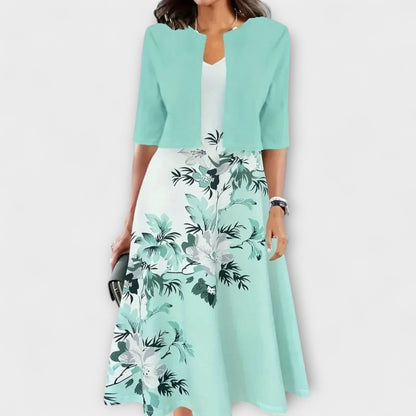 Dame Midi Kjole med Blazer