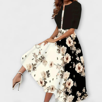 Dame Midi Kjole med Blazer