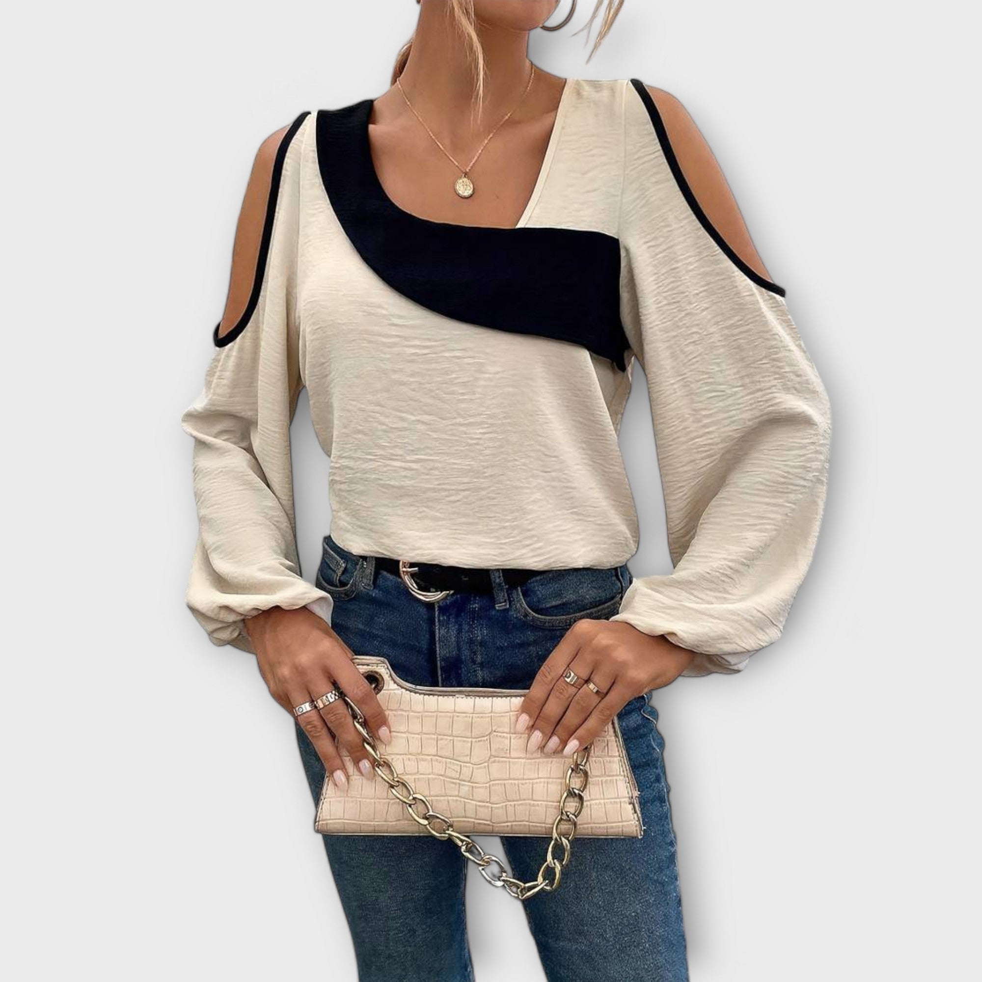 Scarlett - Bluse med Firkanthals