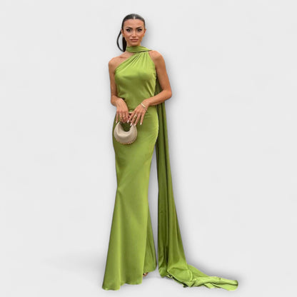 Stilig Off-Shoulder Halter Maxi Kjole