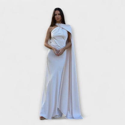 Stilig Off-Shoulder Halter Maxi Kjole