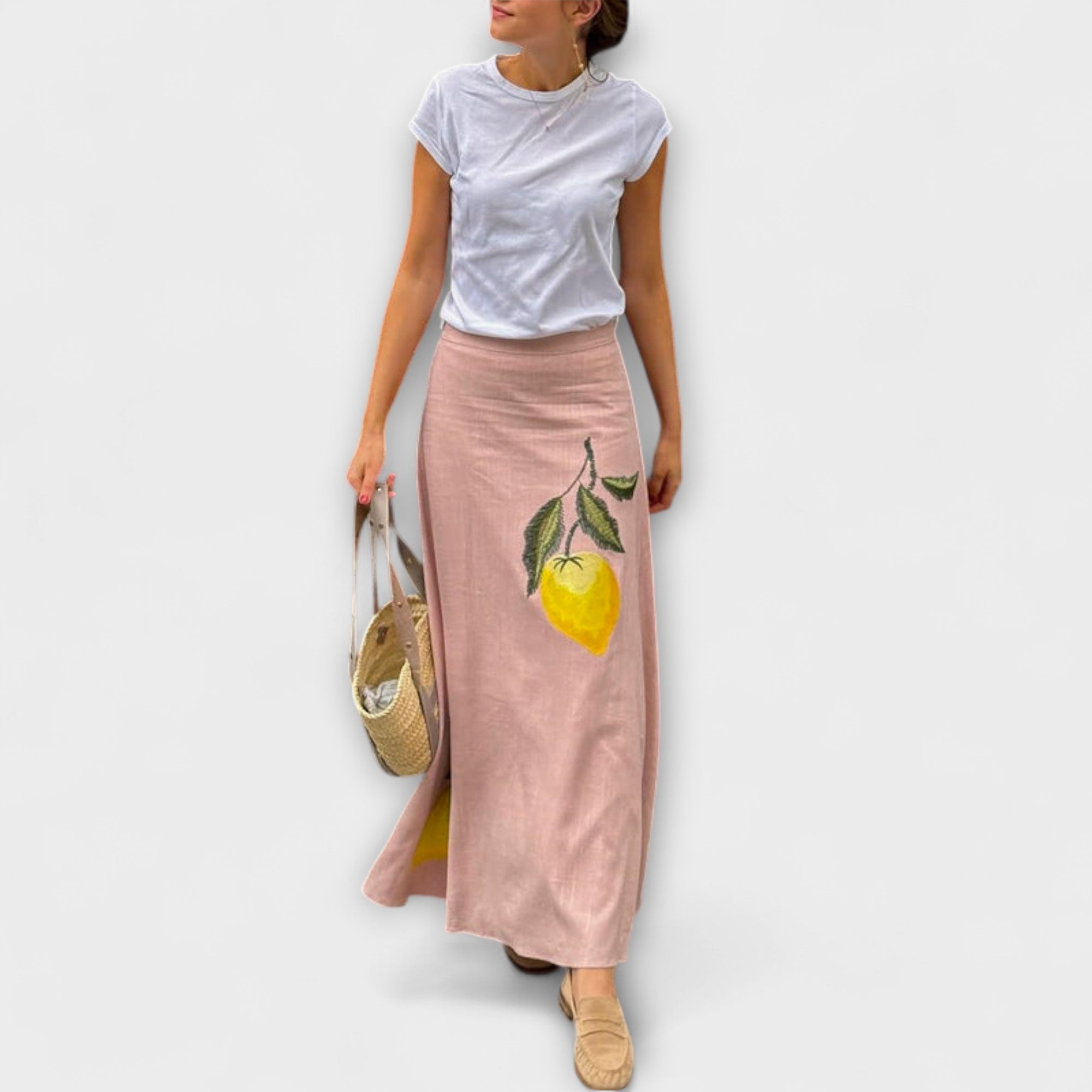 Cosima - Amalfi Print Midi Skjørt