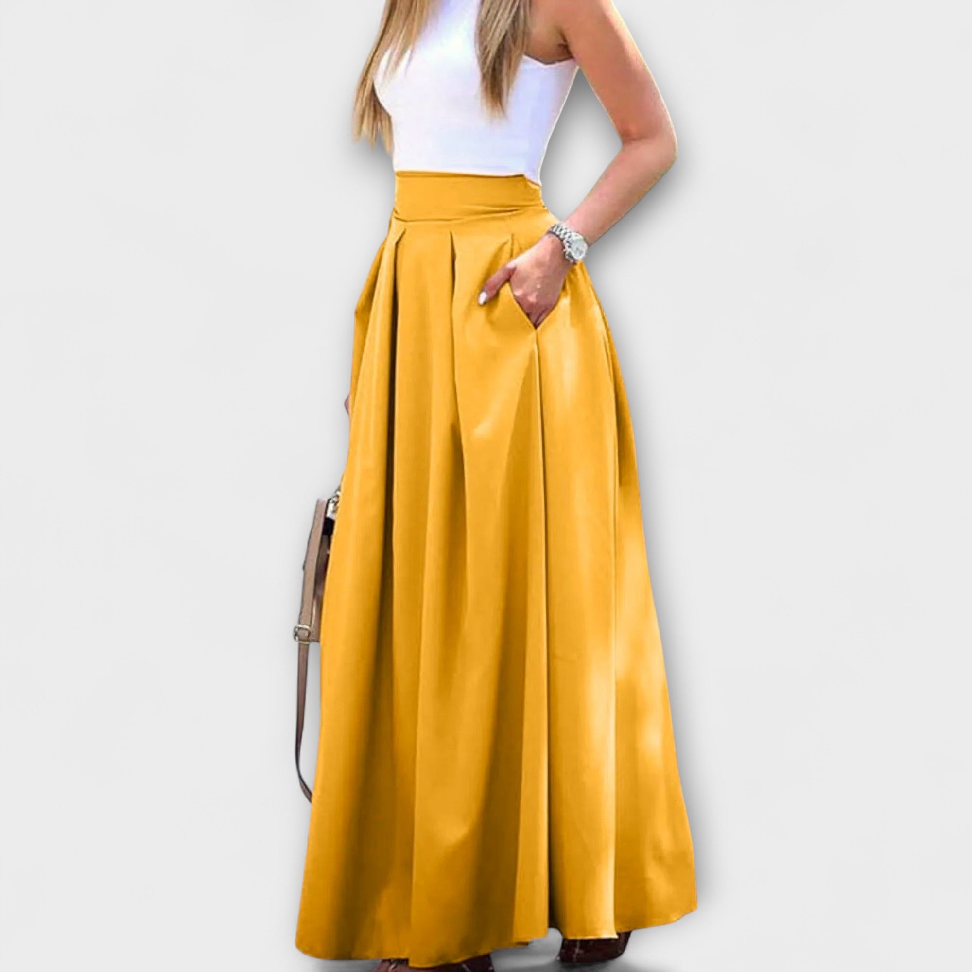 Tzafira – Elegant Maxi Skjørt med Høy Midje
