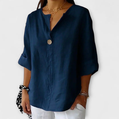 Nicole - Stilig Bluse med V-Hals