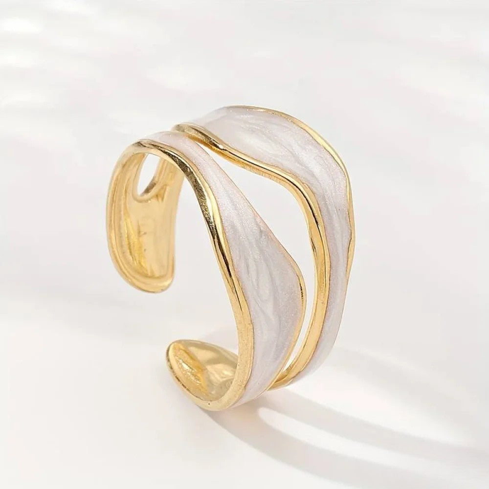 Antikk Hvit Gull Ring