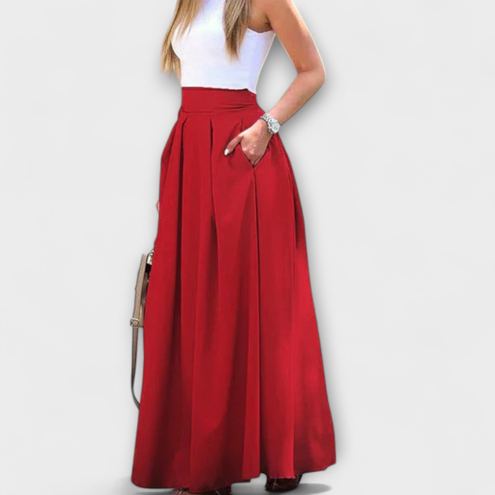 Tzafira – Elegant Maxi Skjørt med Høy Midje