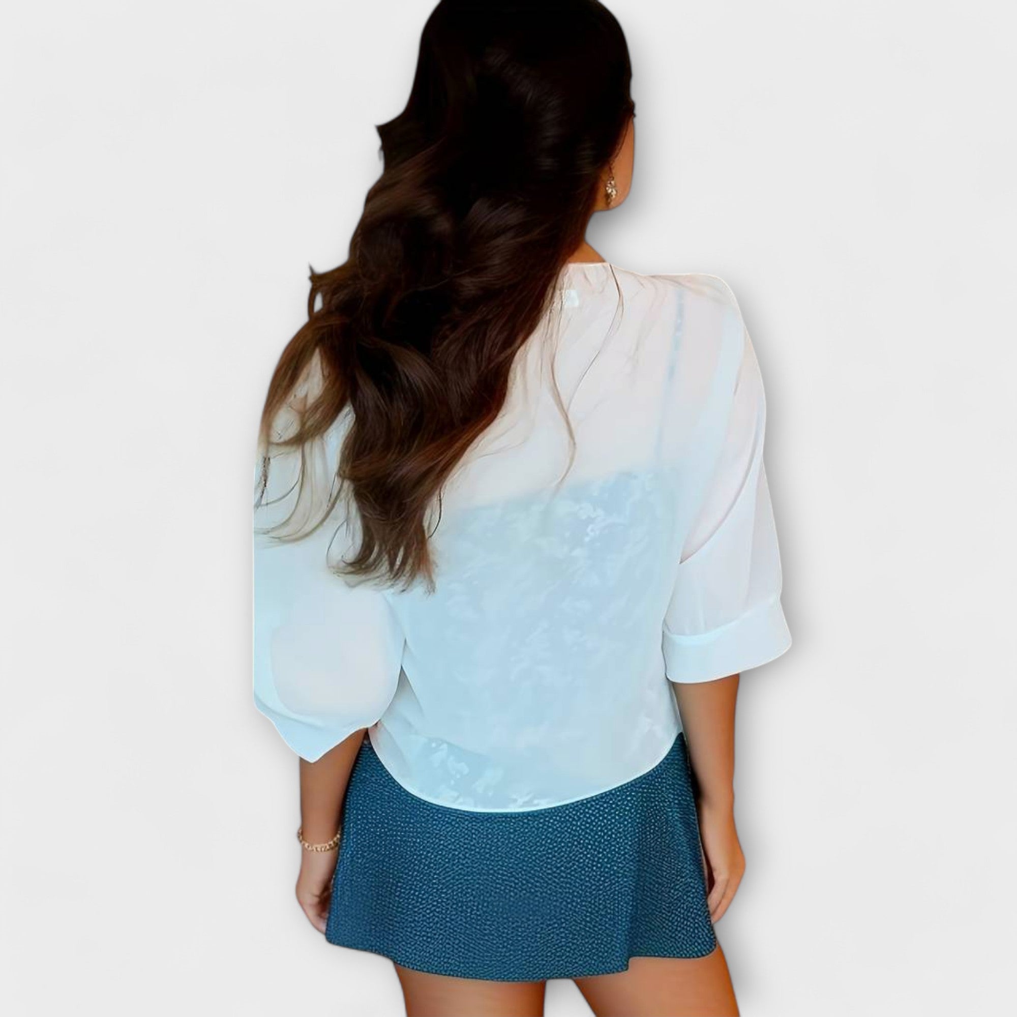 Olivia - Bluse med Åpen Front