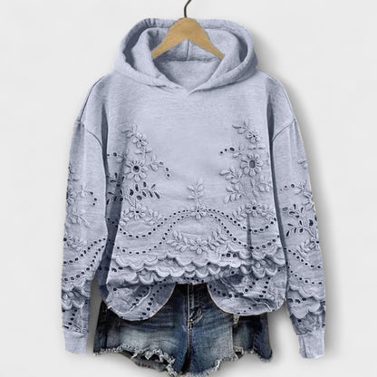 Grace – Vintage hettegenser med blomstertrykk