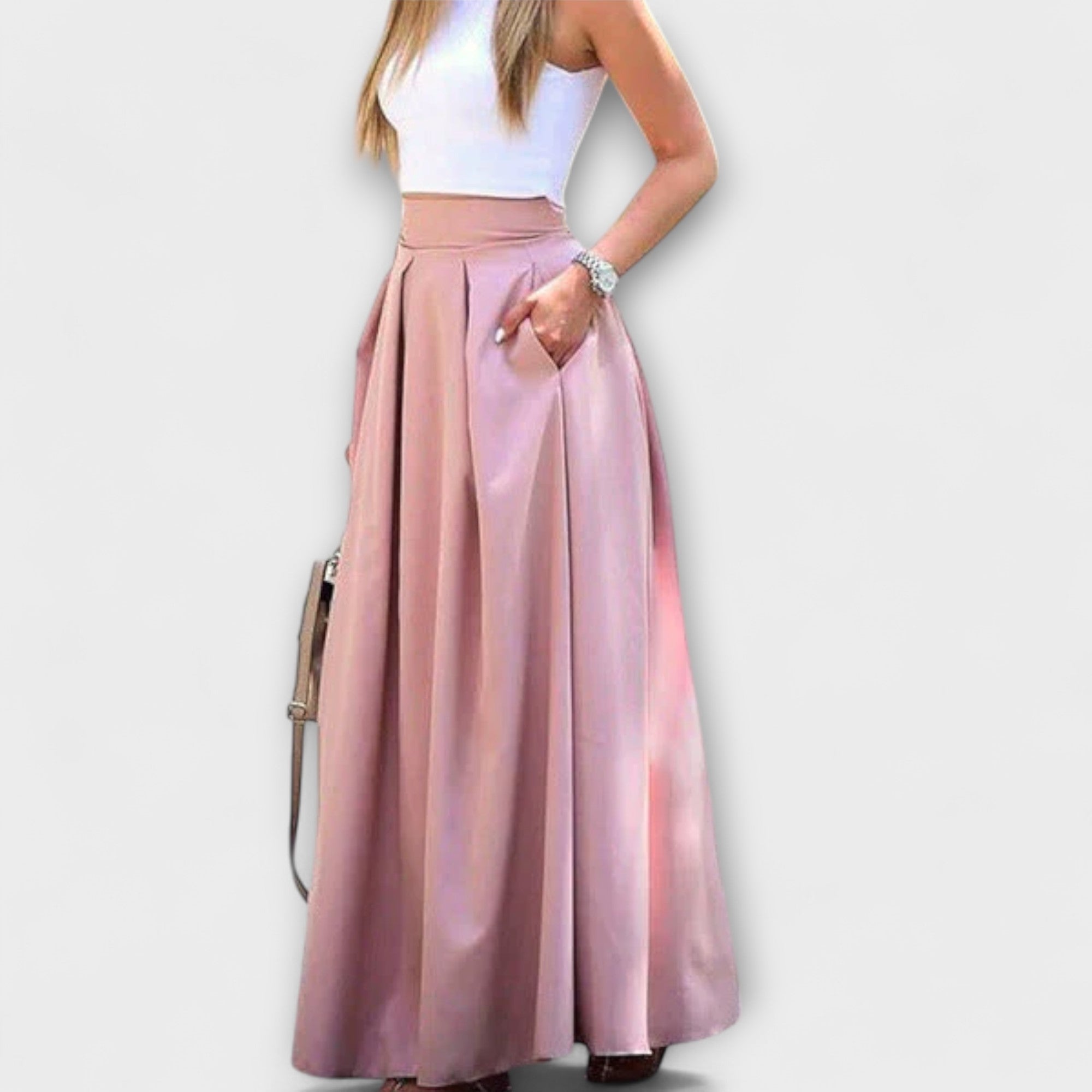 Tzafira – Elegant Maxi Skjørt med Høy Midje
