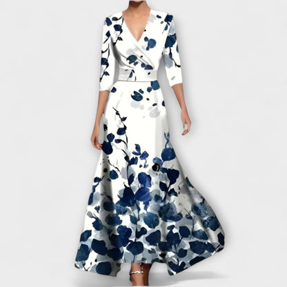 Alma - Elegant Ermeløs Design Kjole for Damer
