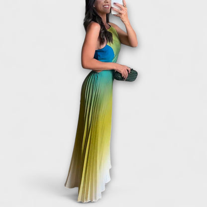 Haven - Stilig Ryggløs Tie-Dye Maxi Kjole