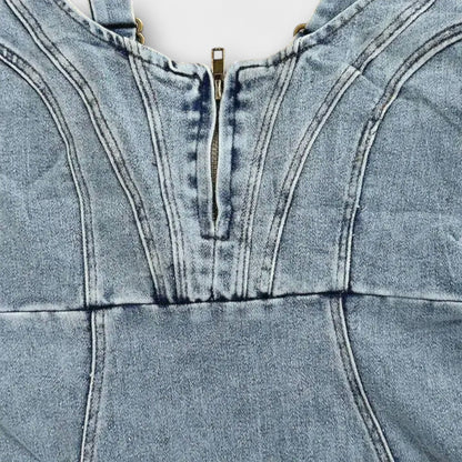 Anna - Denimkjole med justerbare stropper