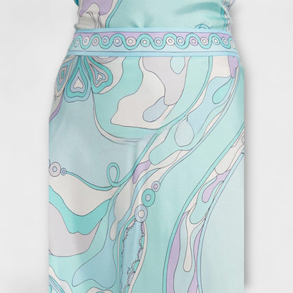 Everly - Sett med Halter Top og Asymmetrisk Midi Skjørt