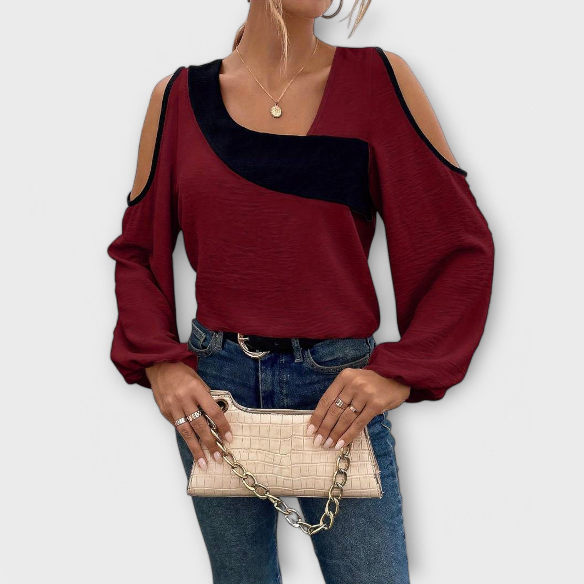 Scarlett - Bluse med Firkanthals