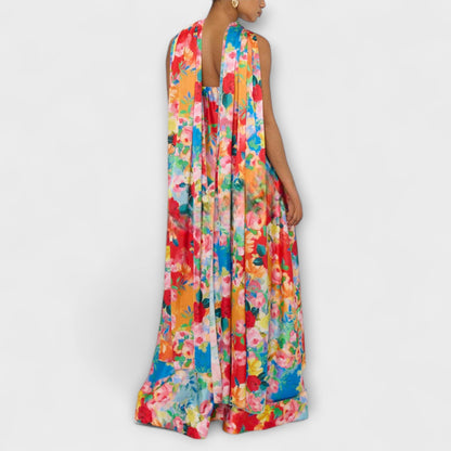 Harlow - Off-Shoulder Blomstrete Maxi Kjole